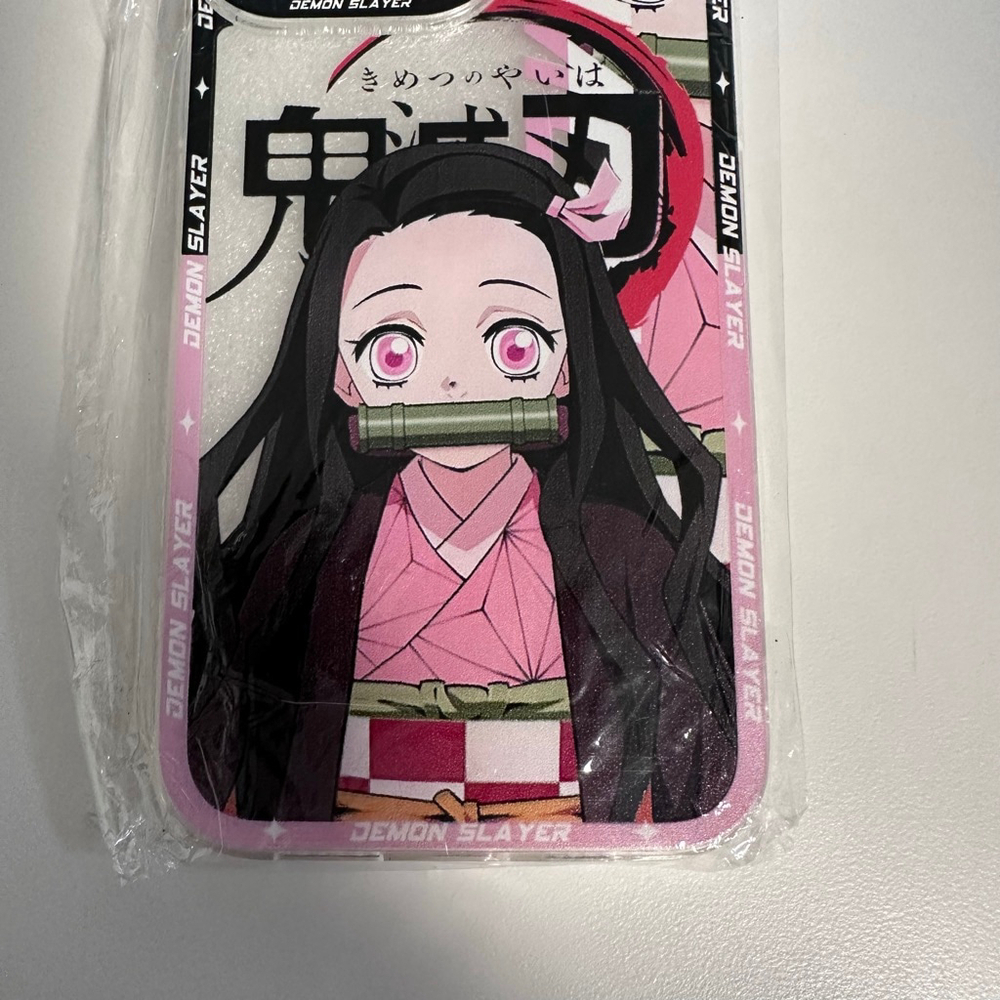 Demon Slayer Nezuko iPhone 14 Pro Max Case Pink Black NEW NWT with keychain - Picture 5 of 11